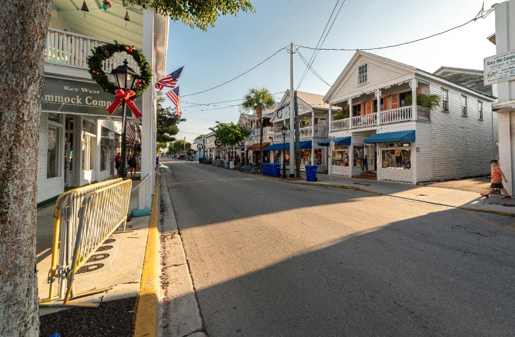 Historic Florida street with local shops for the weekend ideas guide preview.
